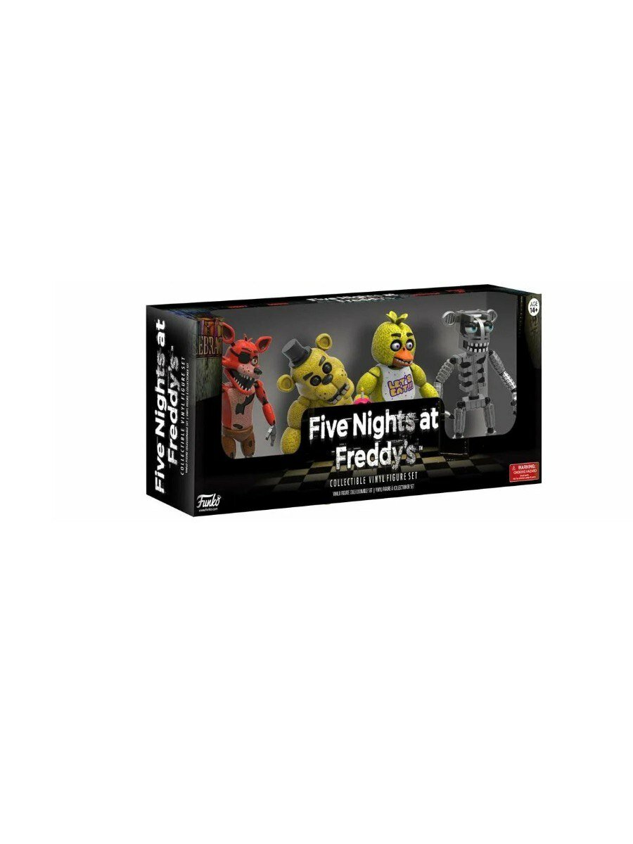 Набор фигурок Five Nights at Freddy's: Foxy, Gold Freddy, Chica, Endoskeleton Freddy