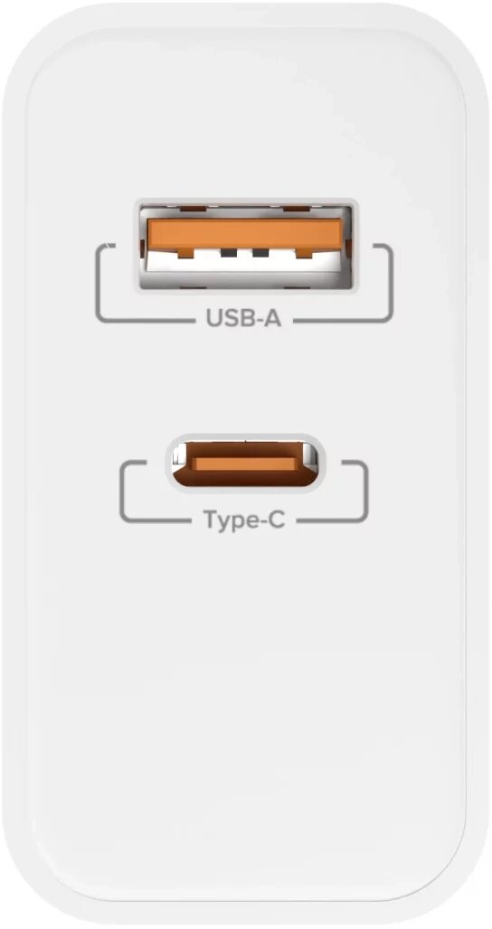 Зарядное устройство сетевое Lyambda 65Вт GaN c 2-мя выходами (USB-C PD65W + USB-A QC 18W) - фото №8