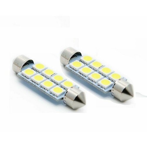 Лампа светодиодная ORION 12V C5W-SV858 T1141mm 8 светодиодов диод 5050SMD подсветка салона номера багажника LED 2шт 399₽