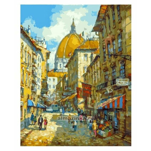 Картина по номерам Белоснежка «Прогулка по Флоренции» (50х40 см, холст на подрамнике)