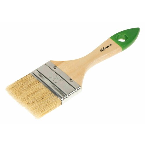 Кисть малярная плоская Штрих Плюс 100мм деревянная ручка, натуральная щетина 5шт