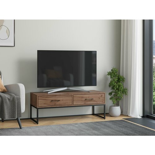 Тумба ТВ Айсберг Лофт с ящиками Черныйдуб крафт табак 15590₽