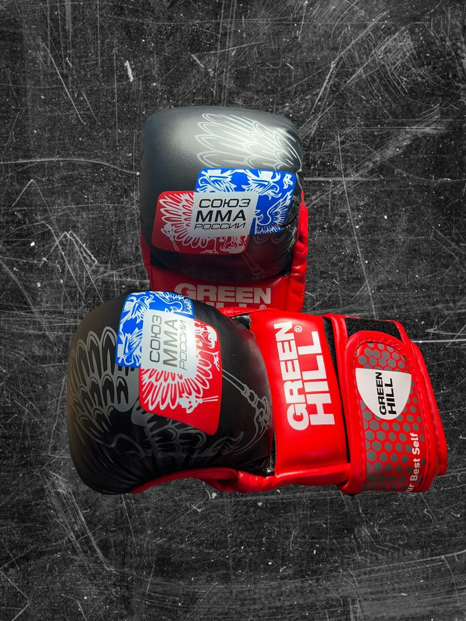 фото Перчатки ММА Green Hill, красные, XS