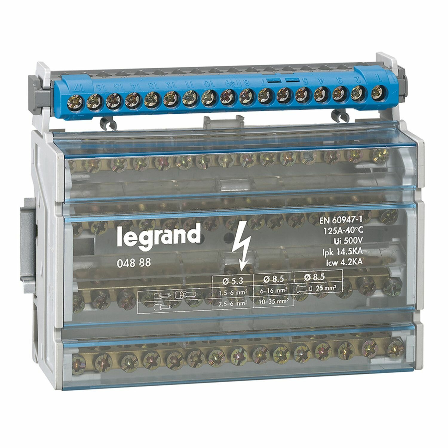 Кросс-модуль 4Px15 контакт 125А код. 004888 LEGRAND