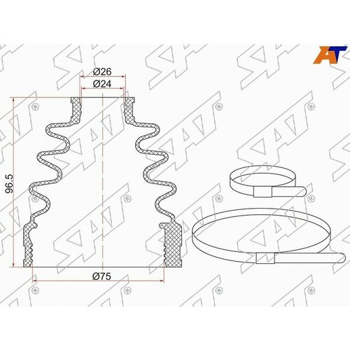 Пыльник шруса внутренний FR NISSAN X-TRAIL T31 QR25DE/MR20DE/на VW оригинал шруса не подходит