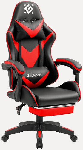 Изображение товара Игровое кресло Defender Minion, Черный/Красный, класс 4, PU, подножка