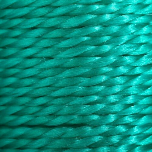 Нить для плетения, кручeная, d - 1 мм, 50 м, цвет зелeный 5 шт