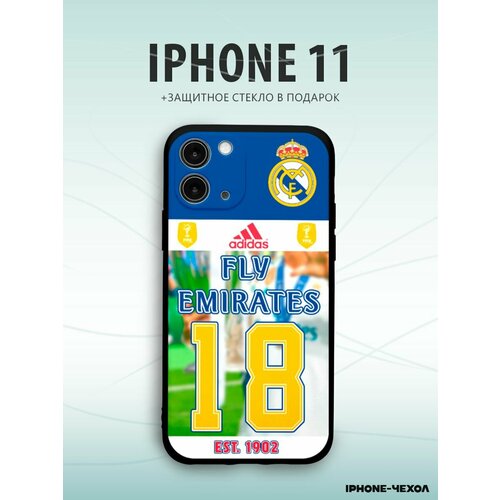 Чехол Iphone 11 футбол real номер 18