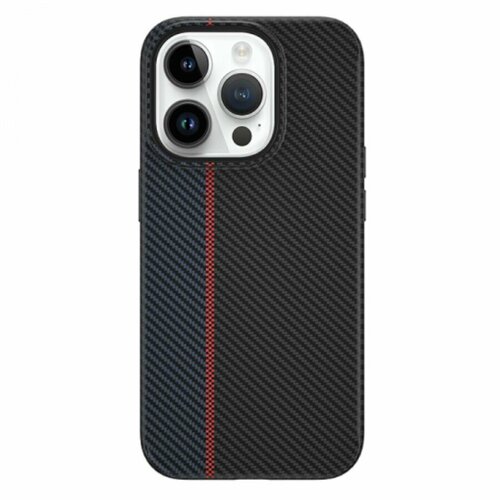 Чехол для смартфона с MagSafe WiWU LCC-107 Kabon Magnetic Case для iPhone 15 Pro - Синий+Красный+Черный красный, синий, черный