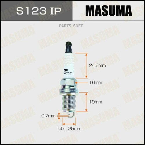 MASUMA S123IP Комплект свечей MASUMA - S123IP_свеча зажигания!\ Honda Accord 2.2i S123IP / Комплект 4 шт