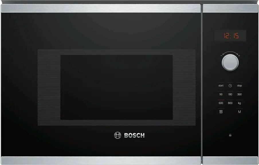 Микроволновая печь Bosch BFL523MS0, встраиваемая, 20л, 800Вт, нержавеющая сталь