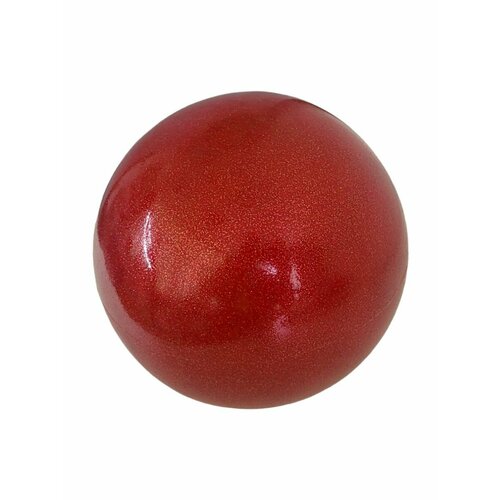Мяч для художественной гимнастики 19 см с блестками красный
