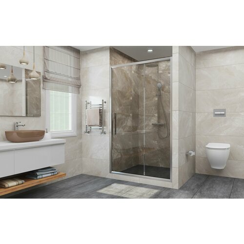 Дверь в нишу Deto FC 160-180 Chrome