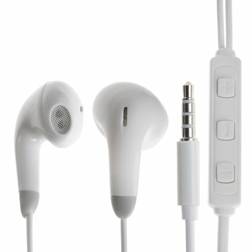 Наушники ERGOLUX ELX-WHP01-C01 проводные вкладыши микрофон Jack 35мм 12м белые 483₽