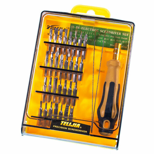 Набор инструментов Yeluia TE-6032 32 в 1 набор отверток для точных работ со сменными битами для телефона ноутбуков оргтехники и др 760₽