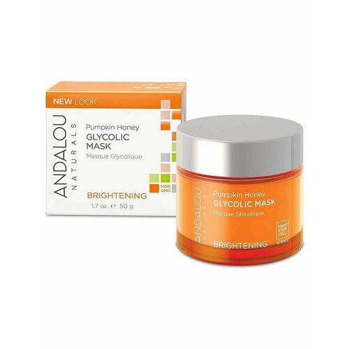 Andalou Naturals, Маска-пиллинг для лица с гликолевой кислотой, 50 мл andalou naturals brightening pumpkin honey glycolic mask гликолевая маска тыква и мёд манука 50 г 50 мл