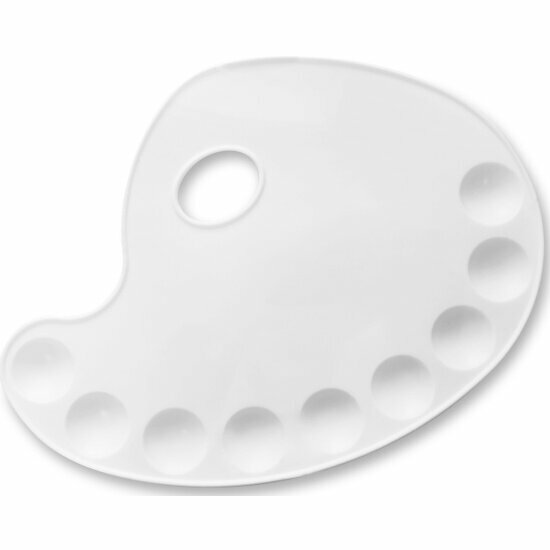 Палитра художественная Brauberg пластиковая овальная 28х21 см  9 ячеек  ART DEBUT  192229