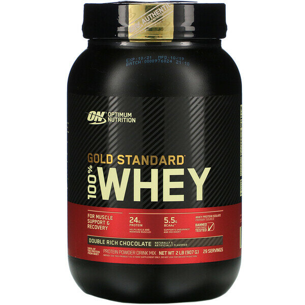 Протеин OPTIMUM NUTRITION 100% Whey Gold Standard, порошок, 907гр, клубничный крем - фото №13