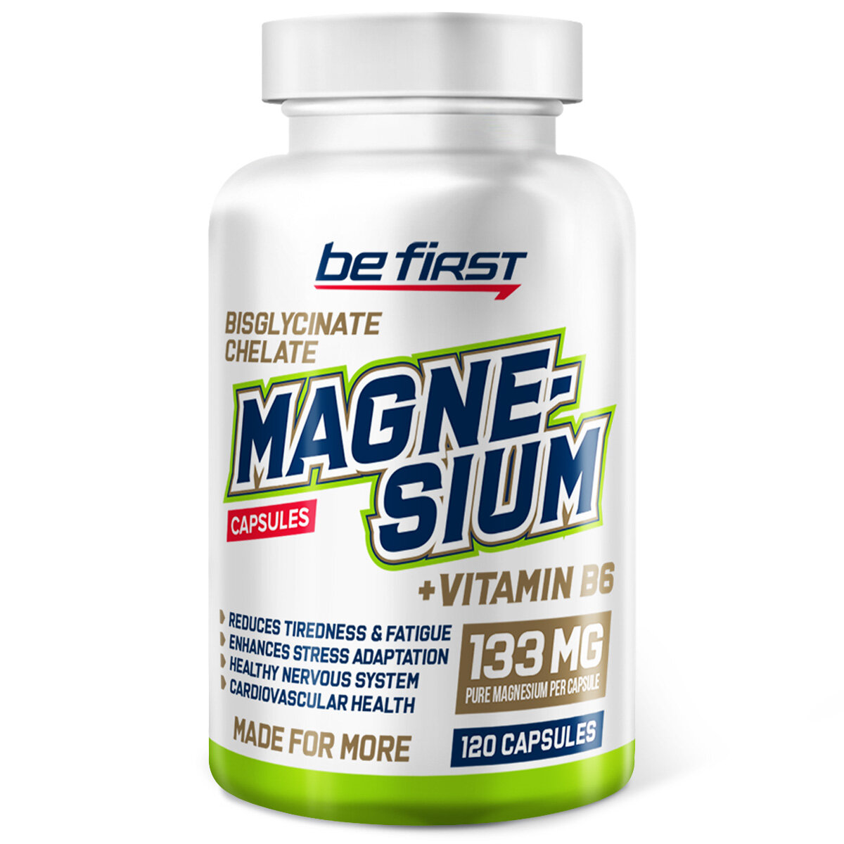 Be First Magnesium Chelate + B6 120 капсул