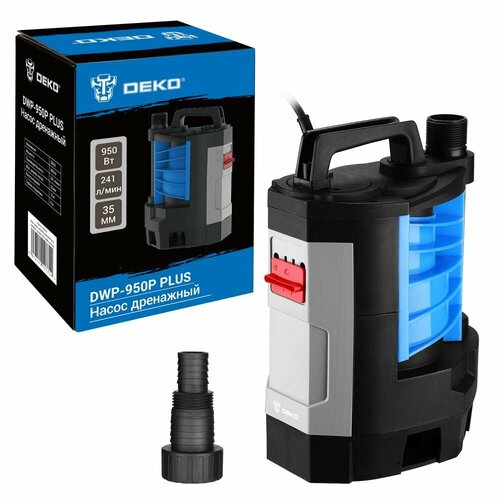 Насос дренажный DEKO DWP-950P PLUS грязевая 2 режима 220В 950Вт пластик 076-0541 6016₽