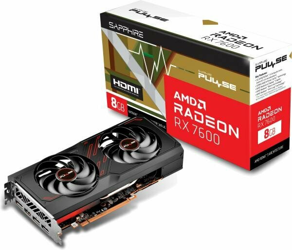 Видеокарта Sapphire Radeon RX 7600 PULSE PCI-E 8192Mb GDDR6 128 Bit Retail 11324-01-20G