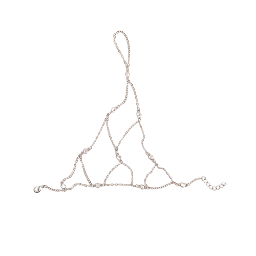 Слейв-браслет VERUSCHKA JEWELRY, фианит, 10 шт., размер 16.5 см, размер one size, серебристый