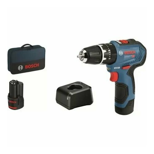 Дрель-шуруповерт Bosch GSB 12V-30, 2x 2,0 Ah + Сумка (06019G9104)