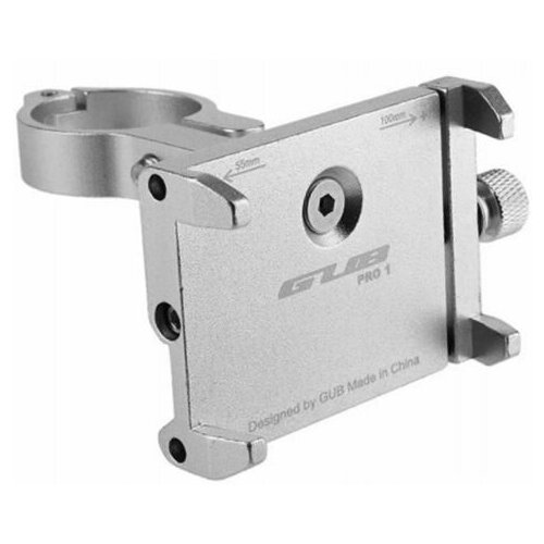 Держатель для смартфона GUB PRO1 на руль/вынос алюминиевый, серебристый