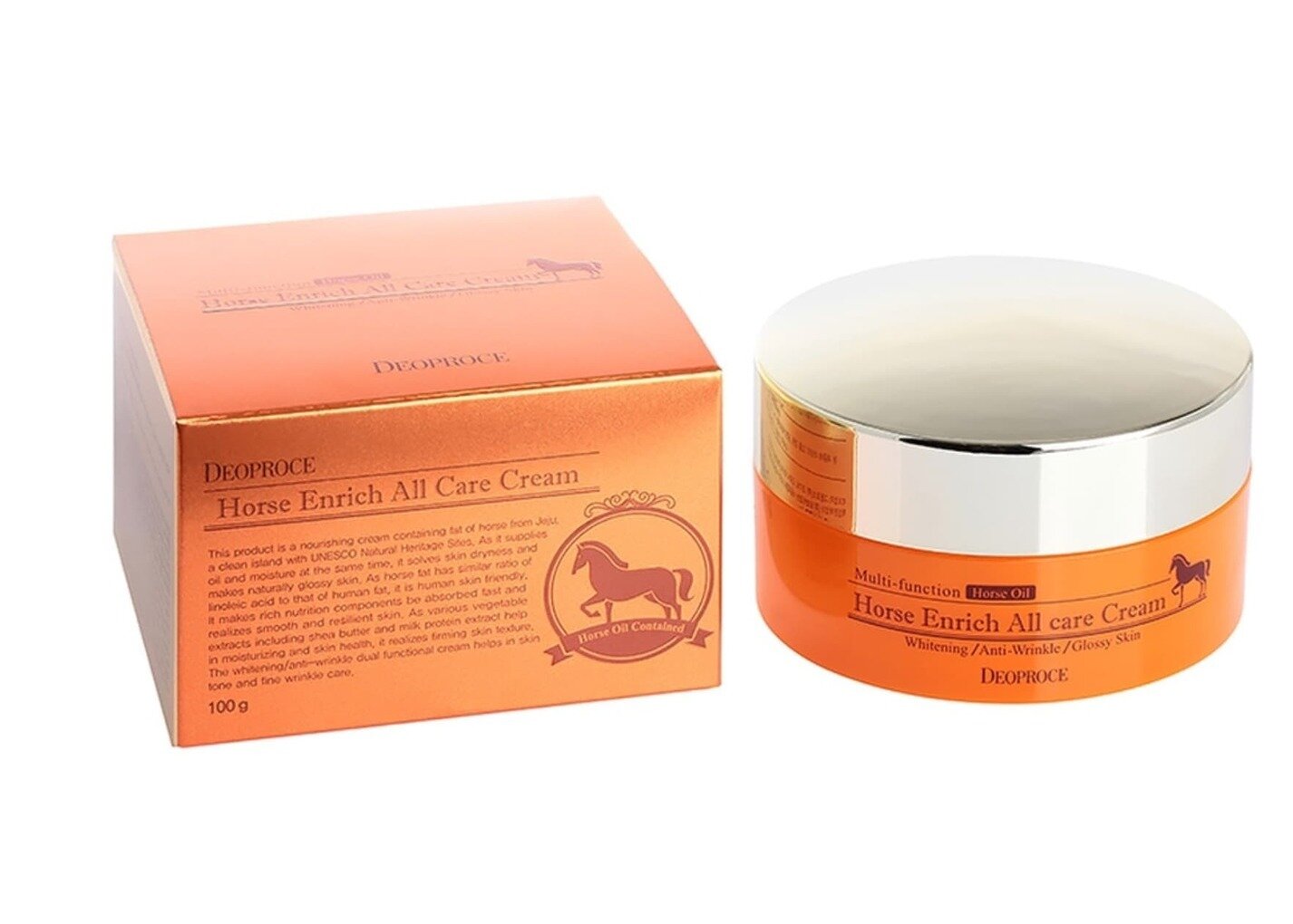 Deoproce Крем для лица питательный с лошадиным жиром Horse Enrich All Care Cream 100мл