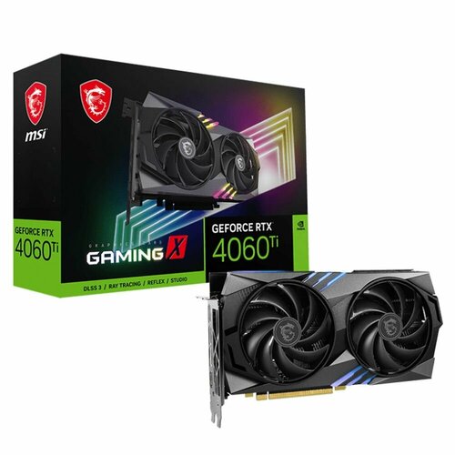 MSI Видеокарта MSI RTX4060Ti GAMING X 16GB DPx3 HDMI 2FAN RTL GeForce RTX 4060 Ti GAMING X 16G 69000₽
