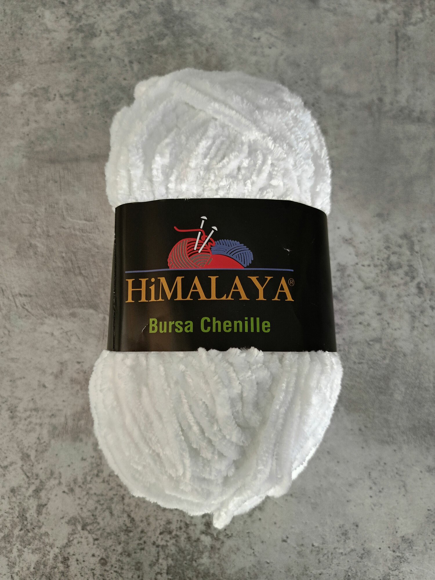 Плюшевая пряжа Himalaya Bursa Chenille белый, 1 шт