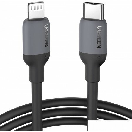 Кабель Ugreen US387 20304 USB Type-C - Lightning (1 м, черный)
