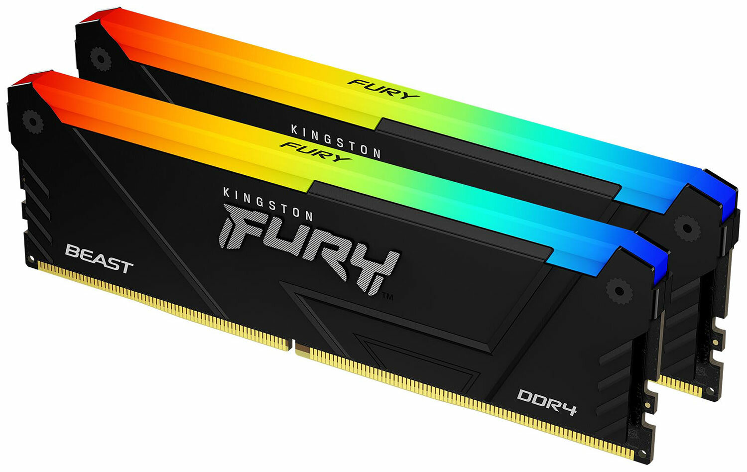 Оперативная память Kingston DDR4 32GB (2x16GB) 3200MHz FURY Beast RGB (KF432C16BB2AK2/32)
