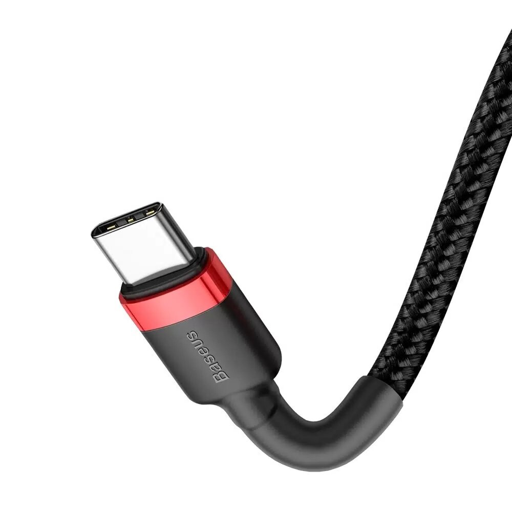 Кабель Baseus Cafule PD USB Type-C - USB Type-C, 2 м, черный/красный