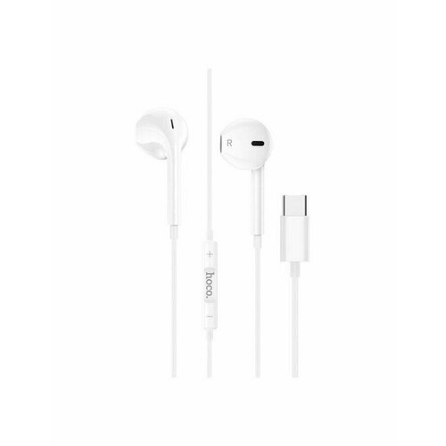 Наушники-гарнитура Hoco M101 Pro Crystal Type-C разъём белый 82403 490₽