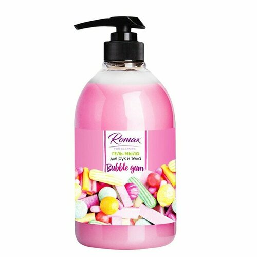 Гель-мыло Romax Bubble Gum, 1 л гель мыло romax bubble gum 5 л