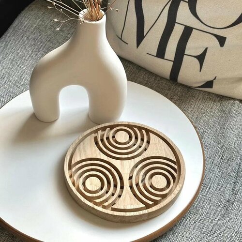 Подставка под горячее, Натуральное дерево, 20см