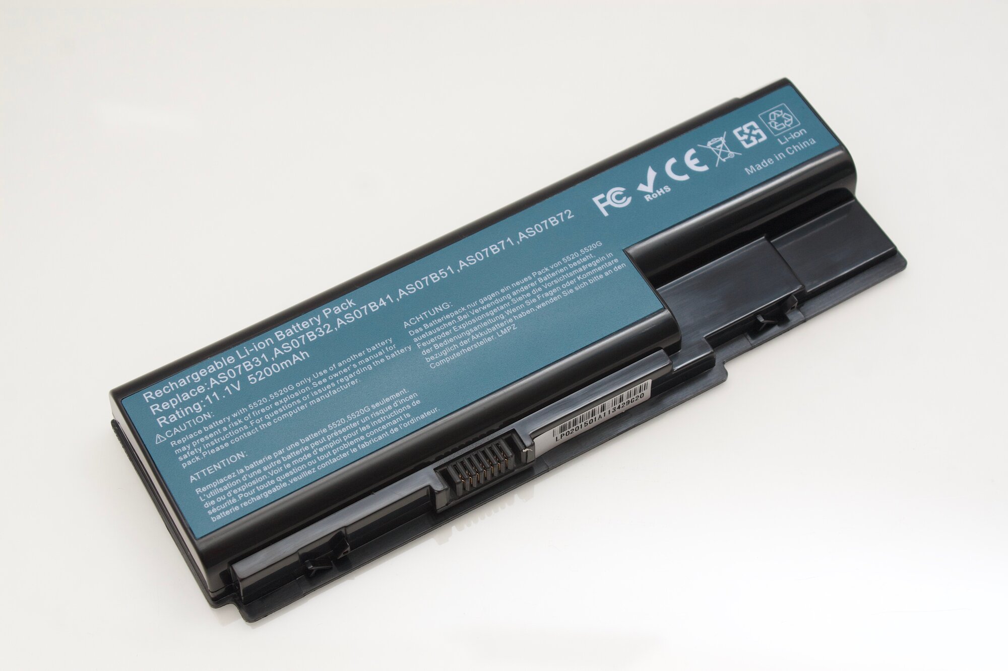 Аккумулятор для ноутбука Acer Aspire 5530G-602G16Mi 5200 mah 11.1V