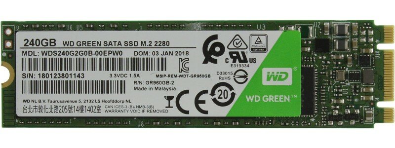 Накопитель SSD WD SATA2.5" 240GB SLC GREEN (WDS240G3G0B) - фото №16