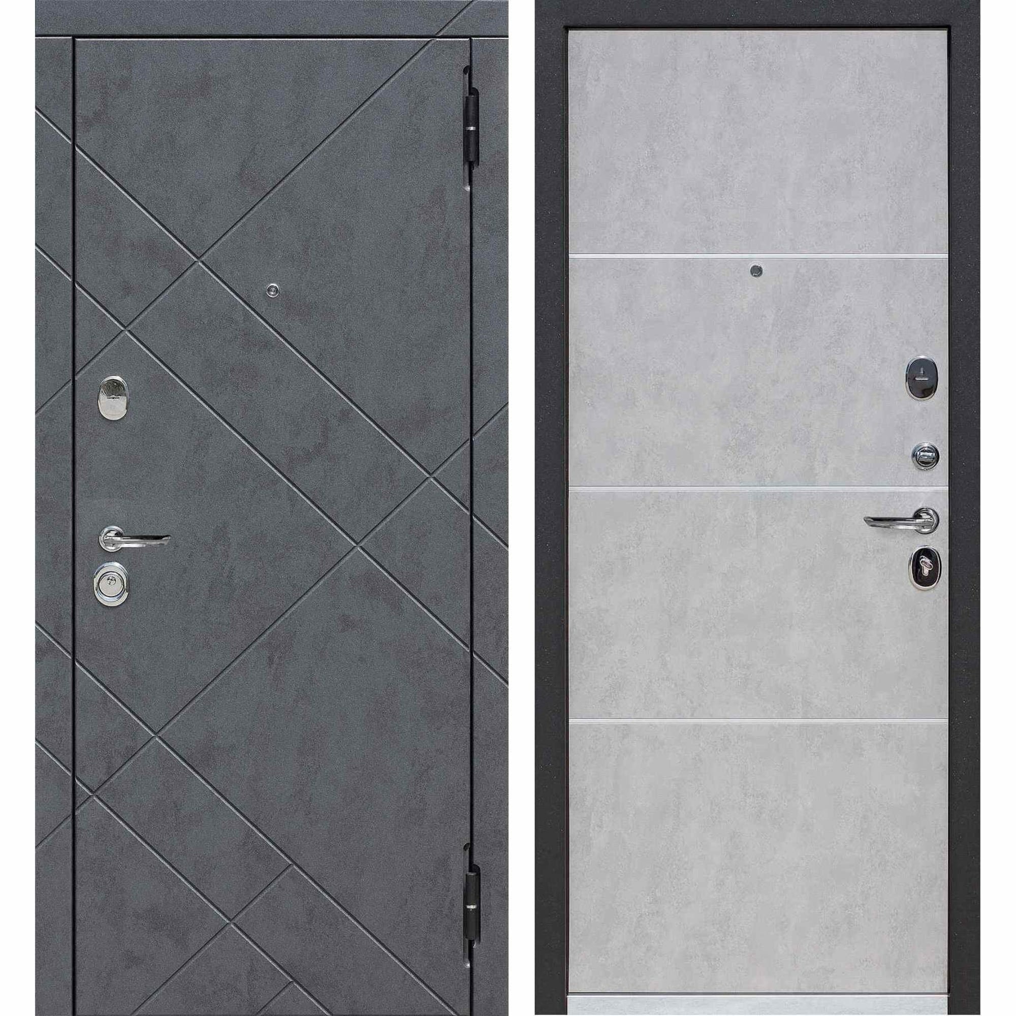 фото Дверь металлическая Бруклин Бетон пепельный 860 мм Правая