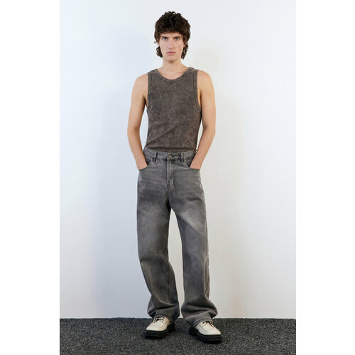 Джинсы Befree С вареным эффектом, размер 28/176, светло-серый джинсы defacto темно серые 44 размер
