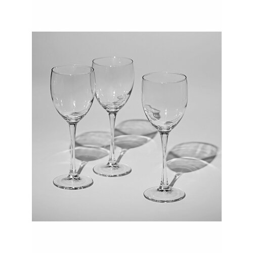 Набор стеклянных бокалов для вина «Эталон», 250 мл, 3 шт