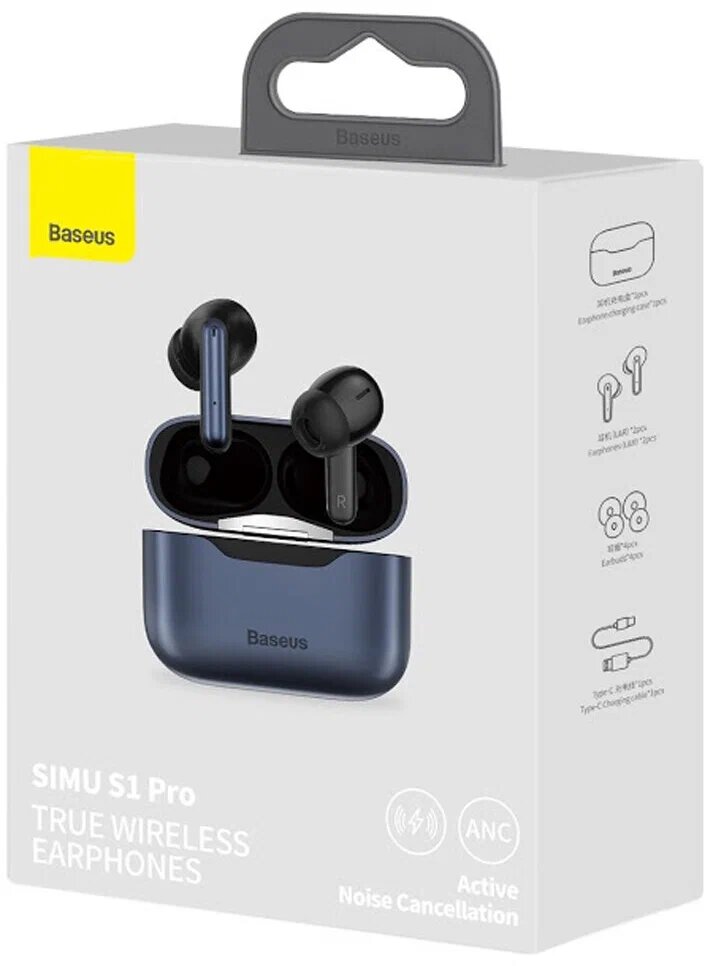 Беспроводные наушники Baseus Simu S1 Pro, gray