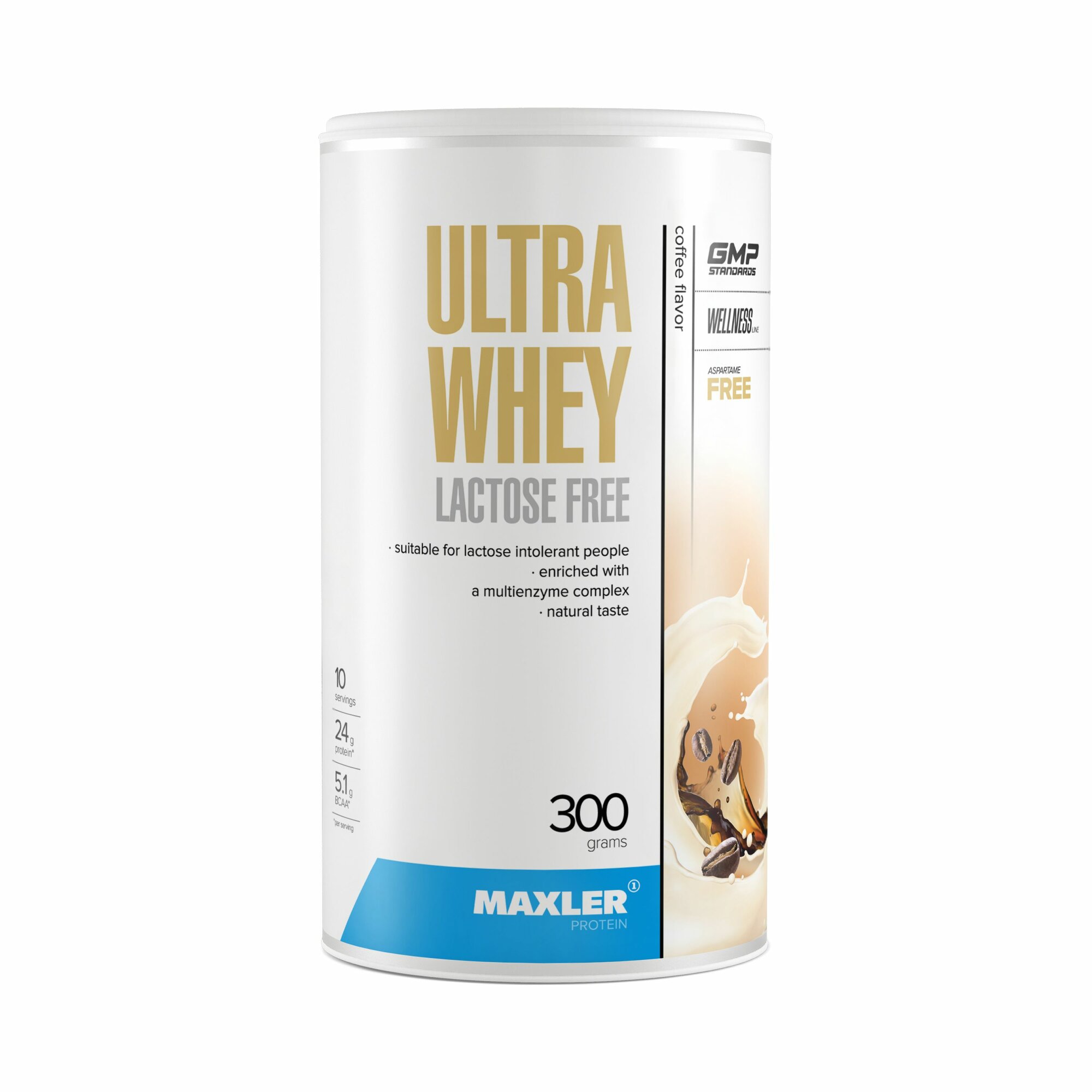 Maxler Ultra Whey Lactose Free 300 g (can) (Coffee)