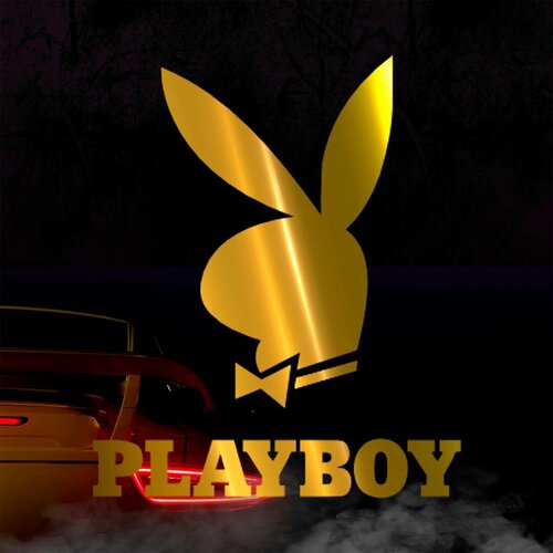 Наклейка Playboy, золотая