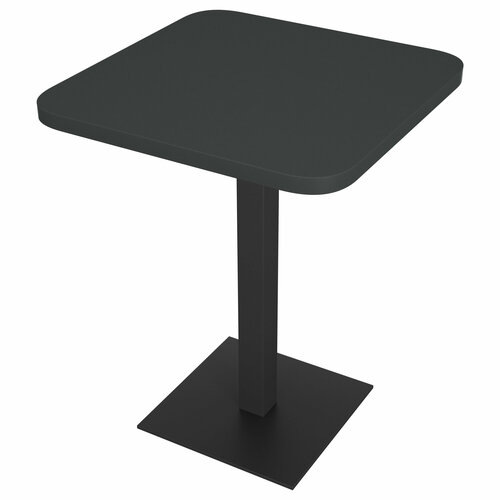 Стол кухонный обеденный нераскладной 60х60 h76 см лофт ЛДСП черный антрацит