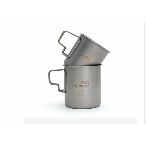 AMG TITANIUM кружка складные ручки Single Cup 340мл титан