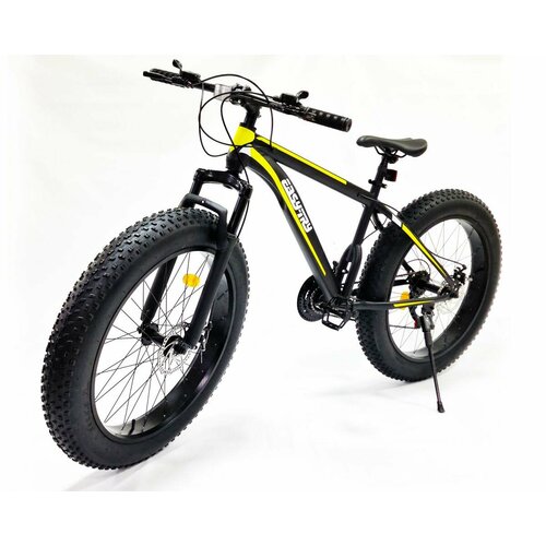 Велосипед Фэтбайк Fat Bike 26 21 скорость 2022-2023 Черно-Желтый 28999₽