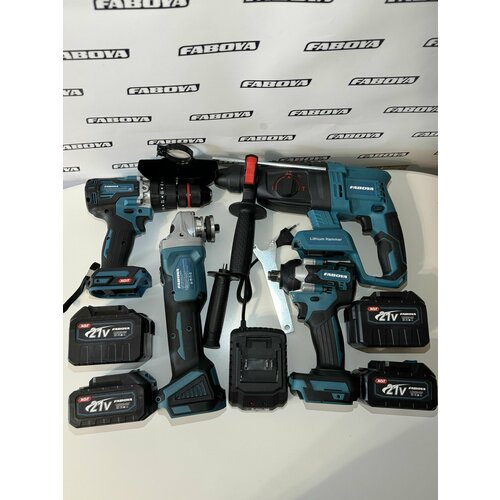 Набор аккумуляторного инструмента 4 в 1 / 4 акб / Безщеточный /