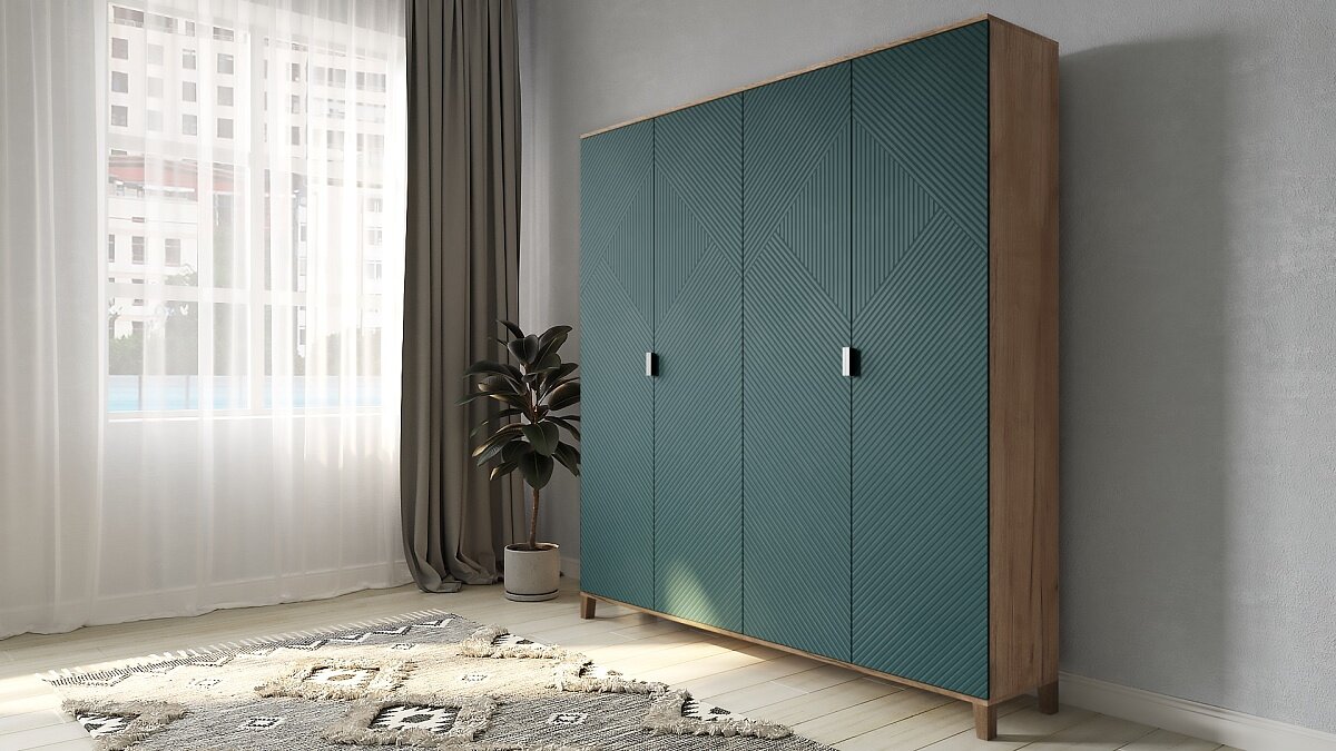 фото Шкаф распашной Марвин Йорк - 3 Роза